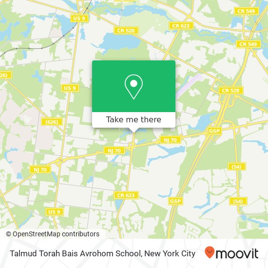 Talmud Torah Bais Avrohom School map