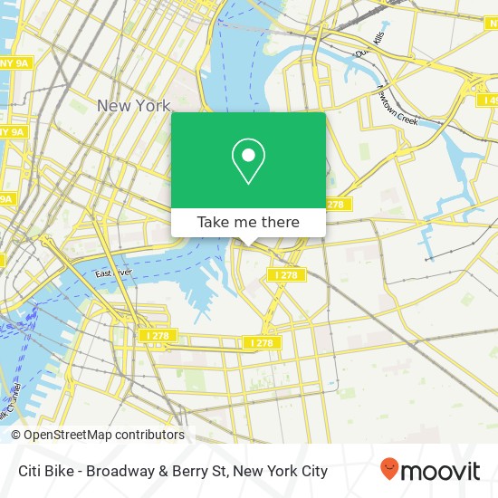 Mapa de Citi Bike - Broadway & Berry St
