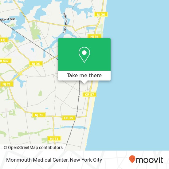 Mapa de Monmouth Medical Center