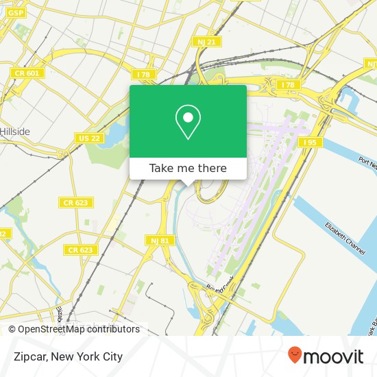 Mapa de Zipcar