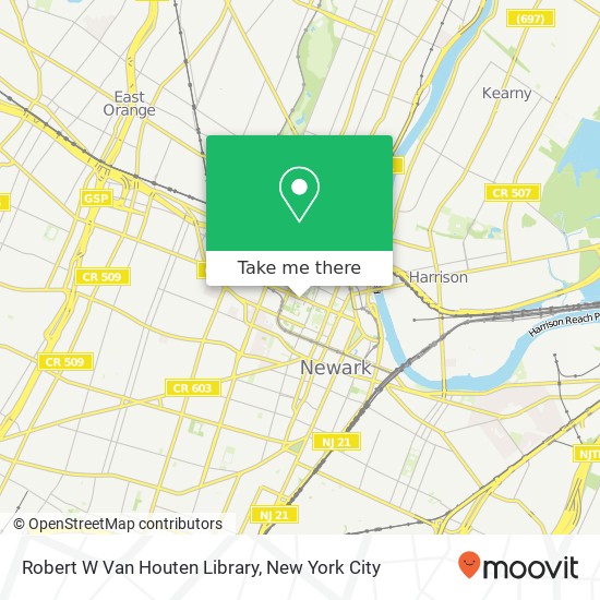Robert W Van Houten Library map