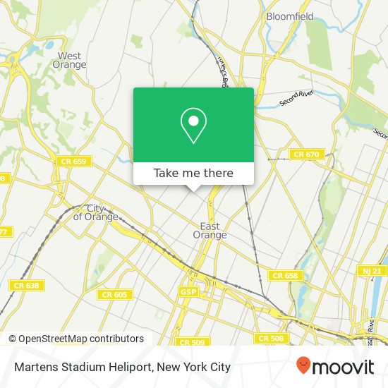 Mapa de Martens Stadium Heliport