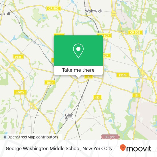 George Washington Middle School map