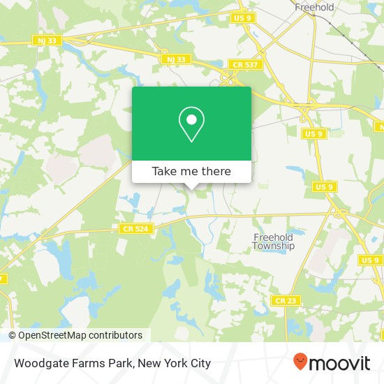 Woodgate Farms Park map