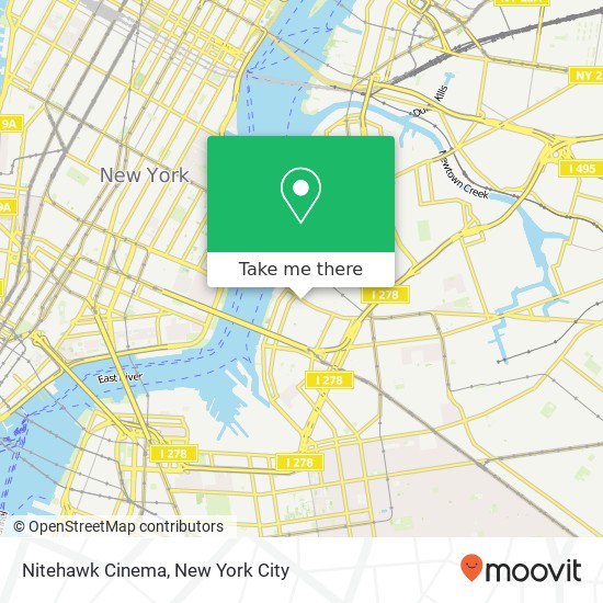 Nitehawk Cinema map