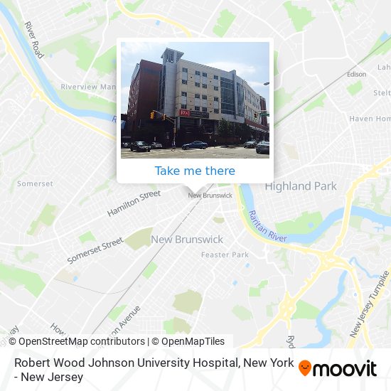 Robert Wood Johnson University Hospital map