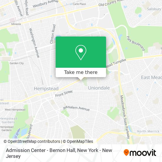 Admission Center - Bernon Hall map