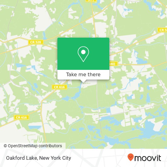 Oakford Lake map