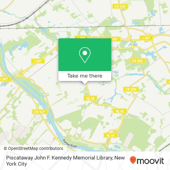 Mapa de Piscataway John F. Kennedy Memorial Library