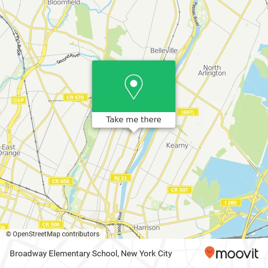 Broadway Elementary School map