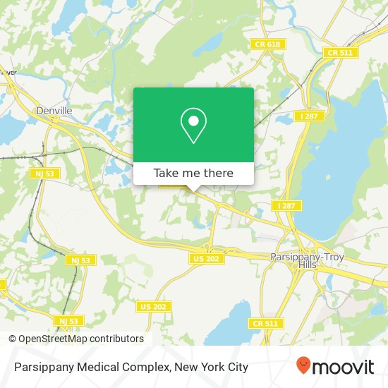 Parsippany Medical Complex map