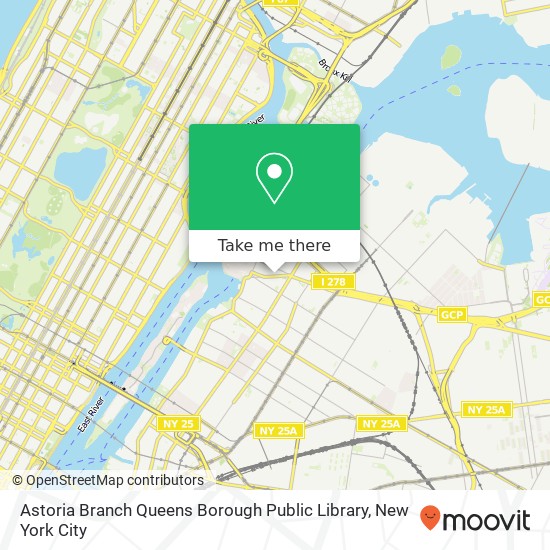 Astoria Branch Queens Borough Public Library map