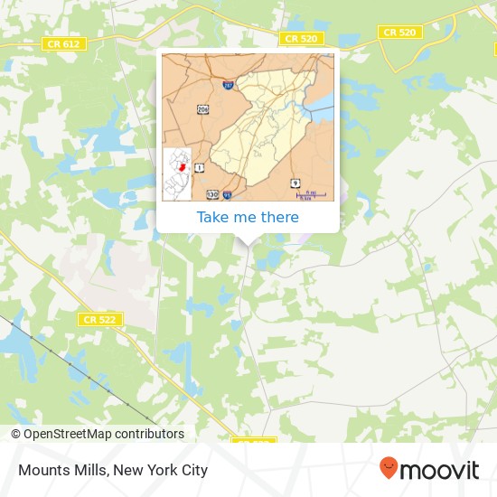 Mapa de Mounts Mills