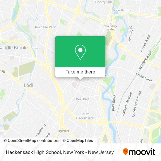 Hackensack High School map