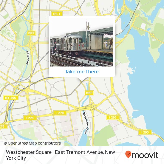 Westchester Square–East Tremont Avenue map