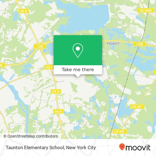 Taunton Elementary School map