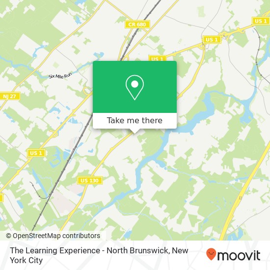 The Learning Experience - North Brunswick map