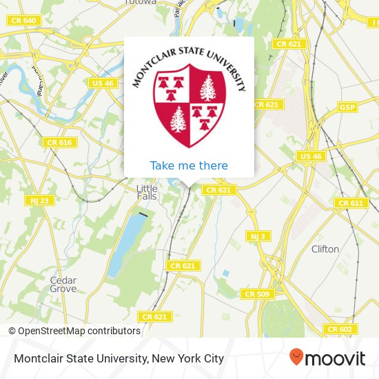 Montclair State University map