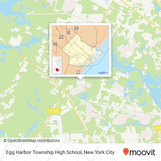 Mapa de Egg Harbor Township High School