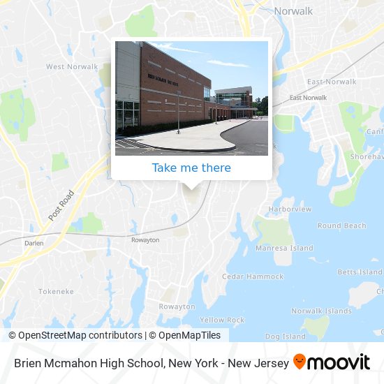 Brien Mcmahon High School map