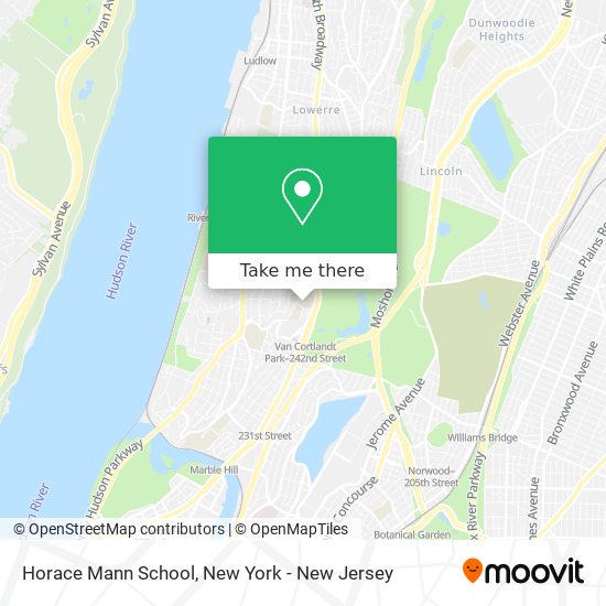 Mapa de Horace Mann School