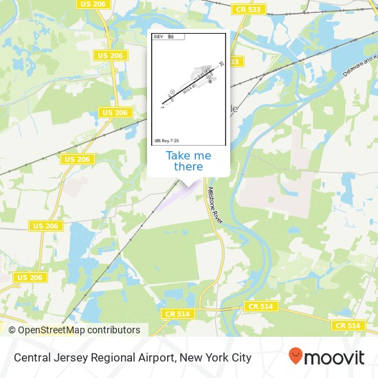 Central Jersey Regional Airport map