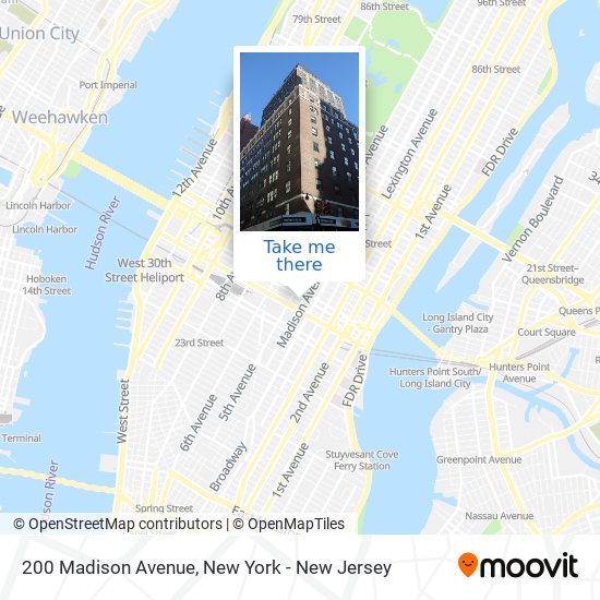 Mapa de 200 Madison Avenue