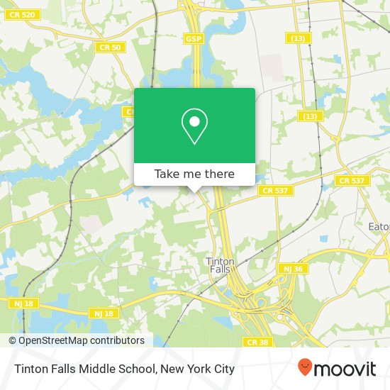 Mapa de Tinton Falls Middle School