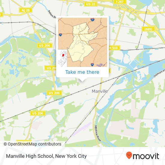 Mapa de Manville High School