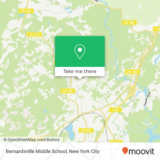 Mapa de Bernardsville Middle School
