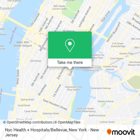 Mapa de Nyc Health + Hospitals / Bellevue