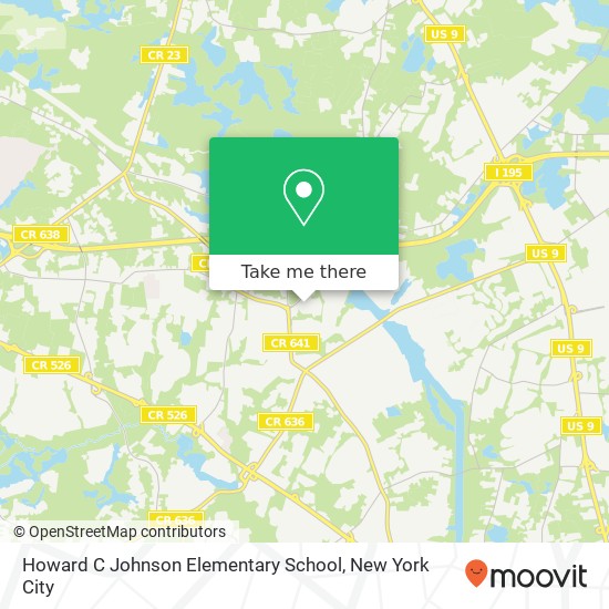 Howard C Johnson Elementary School map