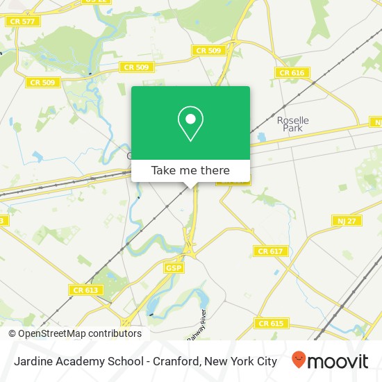 Jardine Academy School - Cranford map