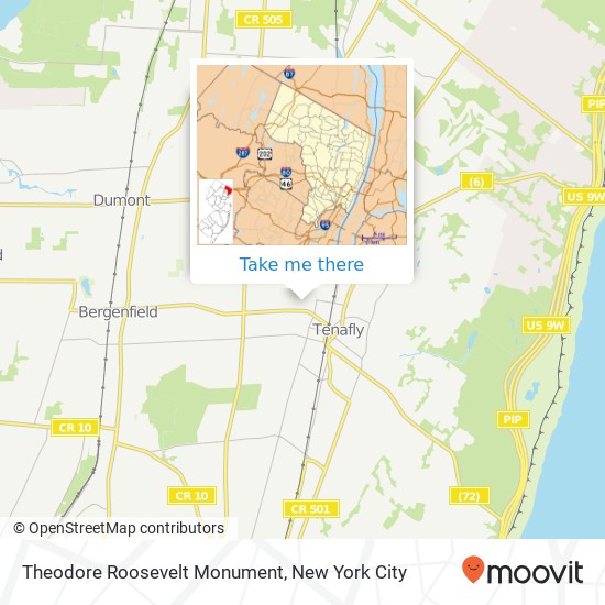 Theodore Roosevelt Monument map