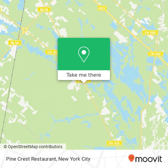 Mapa de Pine Crest Restaurant