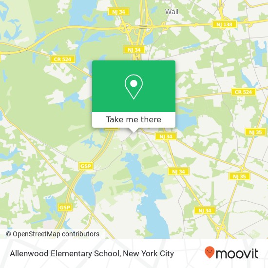 Allenwood Elementary School map