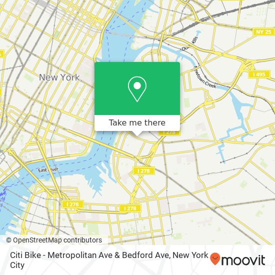 Citi Bike - Metropolitan Ave & Bedford Ave map