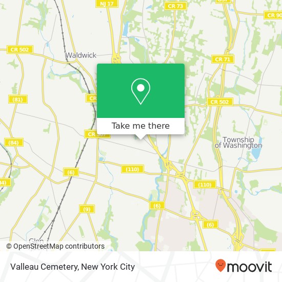Valleau Cemetery map