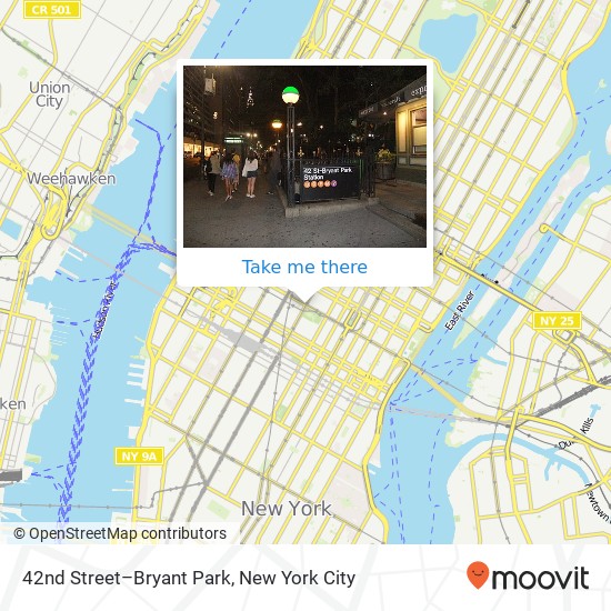 Mapa de 42nd Street–Bryant Park