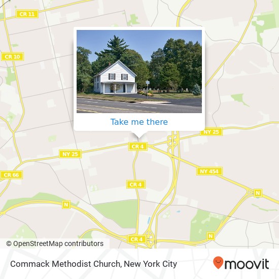 Commack Methodist Church map