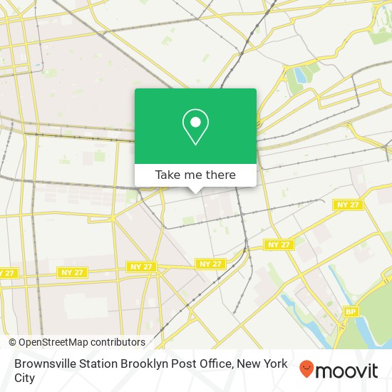 Brownsville Station Brooklyn Post Office map