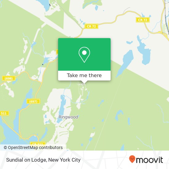 Sundial on Lodge map