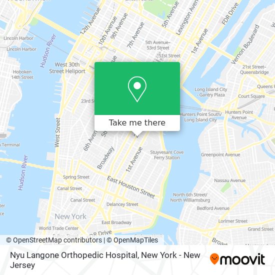 Nyu Langone Orthopedic Hospital map