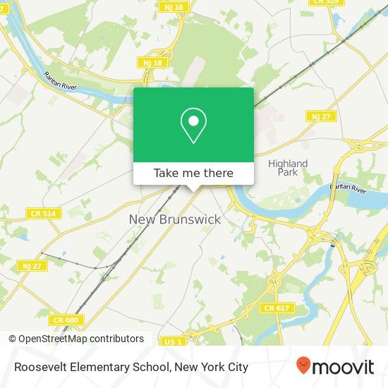 Roosevelt Elementary School map