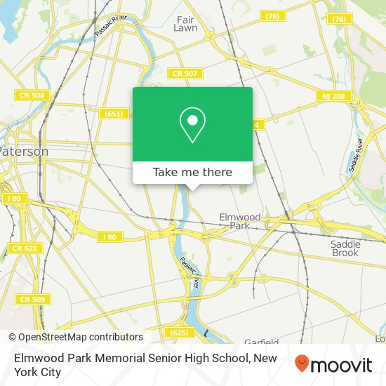 Elmwood Park Memorial Senior High School map