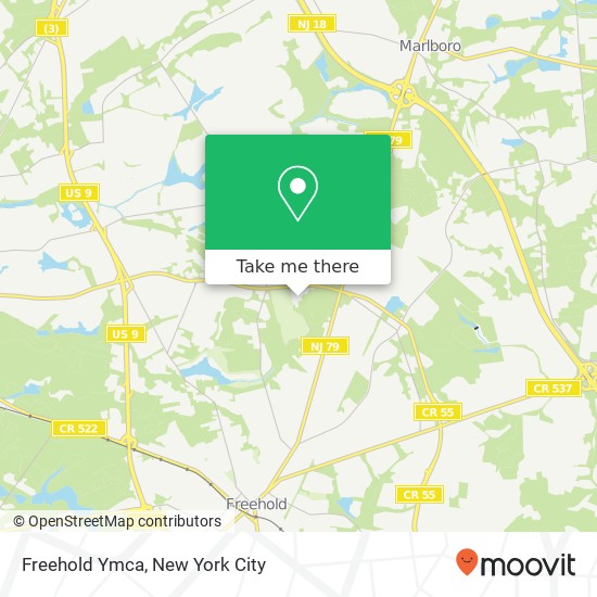 Mapa de Freehold Ymca