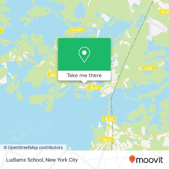 Ludlams School map