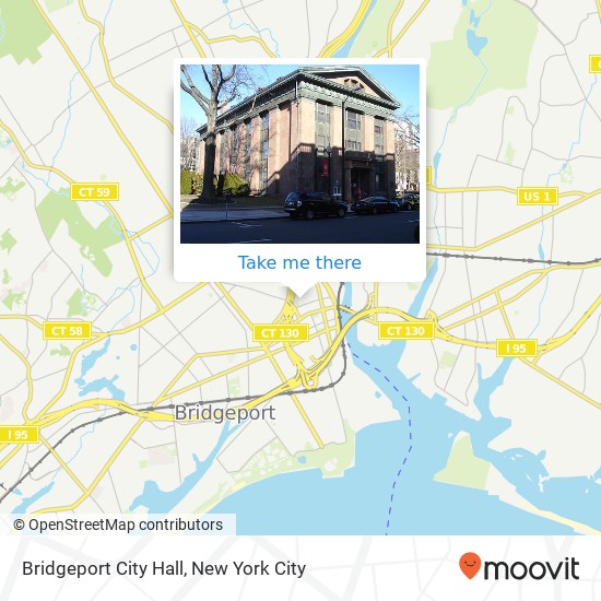 Mapa de Bridgeport City Hall