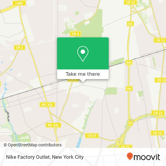 Nike Factory Outlet map