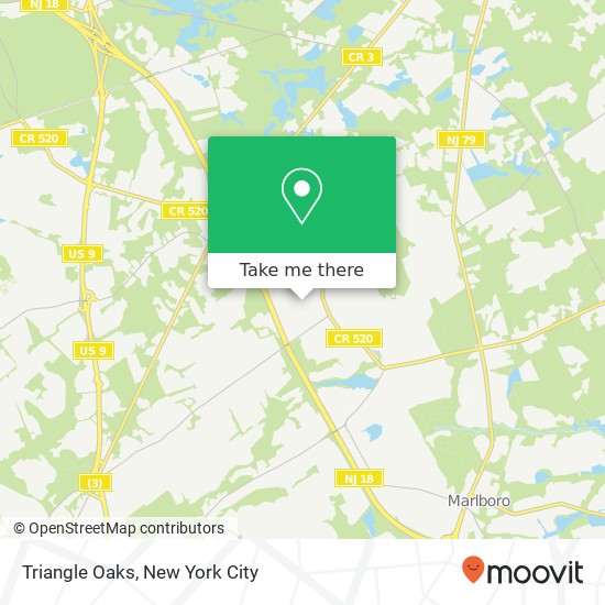 Mapa de Triangle Oaks